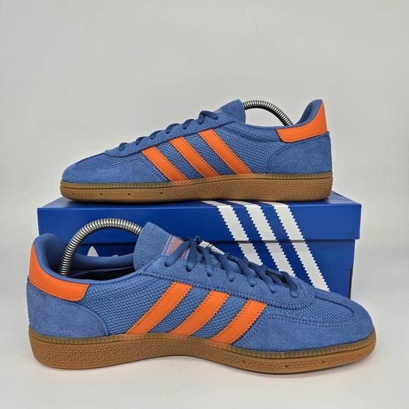 New Adidas Handball Spezial 'Focus Blue Orange Gum' Men's Shoes Size 9 - Picture 6 of 8